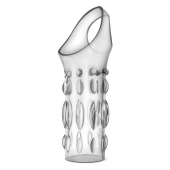 Прозрачная насадка на пенис Stretchy Studded Penis Sleeve Ring - Blush Novelties - в Ангарске купить с доставкой