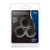 Набор из 3 черных эрекционных колец Black Small Penis Rings - Blush Novelties - в Ангарске купить с доставкой