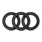 Набор из 3 черных эрекционных колец Black Small Penis Rings - Blush Novelties - в Ангарске купить с доставкой