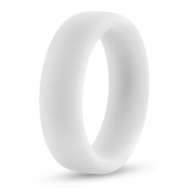 Белое люминесцентное эрекционное кольцо Silicone Glo Cock Ring - Blush Novelties - в Ангарске купить с доставкой