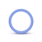 Голубое люминесцентное кольцо Silicone Glo Cock Ring - Blush Novelties - в Ангарске купить с доставкой