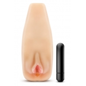 Мастурбатор-вагина с вибрацией Soft   Wet Natasha Realistic Beige Masturbator - Blush Novelties - в Ангарске купить с доставкой