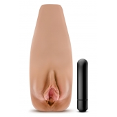 Маструбатор-вагина с вибрацией Soft   Wet Renata Realistic Tan Masturbator - Blush Novelties - в Ангарске купить с доставкой