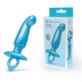 Голубая анальная пробка для массажа простаты Hither Silicone Prostate Plug - 14,3 см. - b-Vibe - в Ангарске купить с доставкой