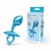 Голубая анальная пробка для массажа простаты Bulb Silicone Prostate Plug - 10,7 см. - b-Vibe - в Ангарске купить с доставкой