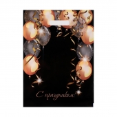 Пакет с вырубной ручкой и принтом в виде шариков (30х40 см) - Сима-Ленд - купить с доставкой в Ангарске