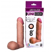 Фаллическая насадка для страпона UNICOCK 8  - 20 см. - LOVETOY (А-Полимер) - купить с доставкой в Ангарске
