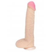 Большой фаллоимитатор из неоскин на присоске REAL Next №32 - 24,5 см. - LOVETOY (А-Полимер)