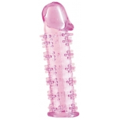 Розовая насадка на пенис с шипами - 12,5 см. - A-toys - в Ангарске купить с доставкой
