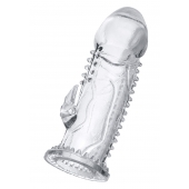 Прозрачная насадка на пенис с шипиками и коготком - 13,5 см. - A-toys - в Ангарске купить с доставкой