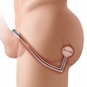 Кольцо на пенис с анальным стимулятором Stainless Steel Anal Hook   Cock Ring - BlueLine - в Ангарске купить с доставкой
