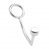 Кольцо на пенис с анальным стимулятором Stainless Steel Anal Hook   Cock Ring - BlueLine - в Ангарске купить с доставкой