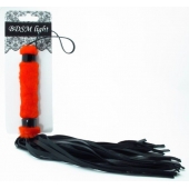 Нежная плеть с красным мехом BDSM Light - 43 см. - БДСМ Арсенал - купить с доставкой в Ангарске