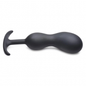 Черный массажер простаты с утяжелителями Premium Silicone Weighted Prostate Plug XL - 20,8 см. - XR Brands - в Ангарске купить с доставкой