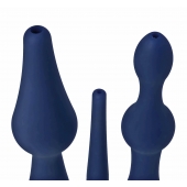 Набор из 3 универсальных насадок для анального душа Universal 3 Piece Silicone Enema Attachment Set - XR Brands - купить с доставкой в Ангарске