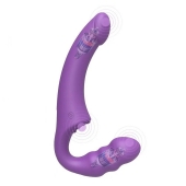 Фиолетовый безремневой страпон Straples Strap-On Dildo - Erokay - купить с доставкой в Ангарске