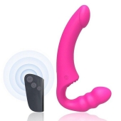 Розовый безремневой страпон Straples Strap-On Dildo - Erokay - купить с доставкой в Ангарске