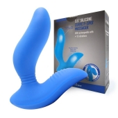 Синий вибромассажер простаты 3,5’’ Curve P-spot Massager - 12 см. - Erokay - в Ангарске купить с доставкой