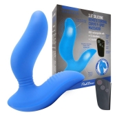Синий вибромассажер простаты 3,5’’ Remote Control Curve P-spot Massager - 12 см. - Erokay - в Ангарске купить с доставкой