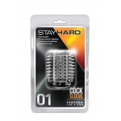 Прозрачная насадка с шипами STAY HARD COCK SLEEVE 01 CLEAR - Blush Novelties - в Ангарске купить с доставкой