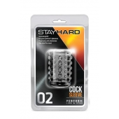 Прозрачная насадка на пенис с шишечками STAY HARD COCK SLEEVE 02 CLEAR - Blush Novelties - в Ангарске купить с доставкой