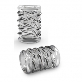 Прозрачная насадка с объёмными чёрточками STAY HARD COCK SLEEVE 06 CLEAR - Blush Novelties - в Ангарске купить с доставкой