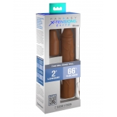 Коричневая насадка на член 2  Silicone X-tension - 20,3 см. - Pipedream - в Ангарске купить с доставкой