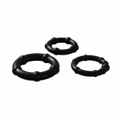 Набор из 3 черных эрекционных колец Babooom Ring Set - Adrien Lastic - в Ангарске купить с доставкой