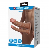 Реалистичная полая насадка на член для двойного проникновения Yairon - 17,5 см. - Baile - купить с доставкой в Ангарске