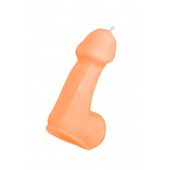 Оранжевая свеча в форме пениса - 47 гр. - Pecado - купить с доставкой в Ангарске