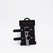 Черно-красные кожаные оковы - Crazy Handmade - купить с доставкой в Ангарске