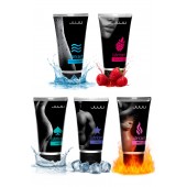 Набор из 5 лубрикантов JUJU (увлажняющий, Hot+, Long, Anal, малина) - JuJu - купить с доставкой в Ангарске