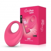 Розовое интерактивное эрекционное виброкольцо Leo - Easy toys - в Ангарске купить с доставкой