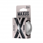 Черные утолщенные презервативы MAXUS Extra Strong с железным кейсом - 3 шт. - Maxus - купить с доставкой в Ангарске