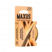 Точечные презервативы MAXUS 2000 Amazing Dots с железным кейсом - 3 шт. - Maxus - купить с доставкой в Ангарске