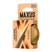 Точечные презервативы MAXUS 2000 Amazing Dots с железным кейсом - 3 шт. - Maxus - купить с доставкой в Ангарске