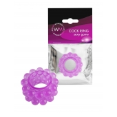 Лиловое эрекционное кольцо с 2 рядами стимулирующих шариков - Erowoman-Eroman - в Ангарске купить с доставкой