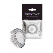 Эластичное эрекционное кольцо с длинными черными «ресничками» - Sextaz - в Ангарске купить с доставкой