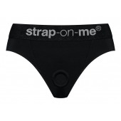 Черные трусики для насадок Heroine Lingerie Harness - size XL - Strap-on-me - купить с доставкой в Ангарске