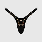 Черный пояс для фиксации насадок Strap-On-Me Leatherette Harness Fabulous - Strap-on-me - купить с доставкой в Ангарске