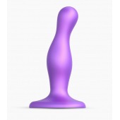 Фиолетовая насадка Strap-On-Me Dildo Plug Curvy size S - Strap-on-me - купить с доставкой в Ангарске