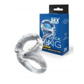 Прозрачное двойное эрекционное кольцо - Sex Expert - в Ангарске купить с доставкой