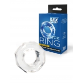 Прозрачное эрекционное кольцо в форме гайки - Sex Expert - в Ангарске купить с доставкой