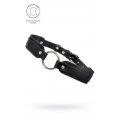 Черный кожаный чокер-ошейник со скруглёнными углами - Pecado - купить с доставкой в Ангарске