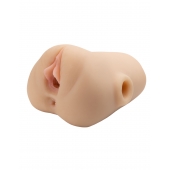 Телесный мастурбатор с вибрацией Double Pounder Vibrating Squeeze Stroker - Pipedream - в Ангарске купить с доставкой