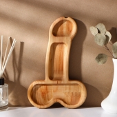 Деревянное блюдо для подачи в форме члена (25 х 16,5 х 1,7 см) - Сима-Ленд - купить с доставкой в Ангарске