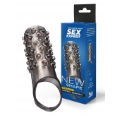 Дымчатая насадка на пенис с выпуклостями - 12 см. - Sex Expert - в Ангарске купить с доставкой