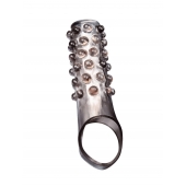 Дымчатая насадка на пенис с выпуклостями - 11 см. - Sex Expert - в Ангарске купить с доставкой