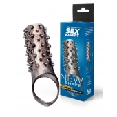 Дымчатая насадка на пенис с шипами и выпуклостями - 12,5 см. - Sex Expert - в Ангарске купить с доставкой