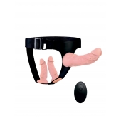 Женский страпон с 3 насадками и вибрацией - Erowoman-Eroman - купить с доставкой в Ангарске